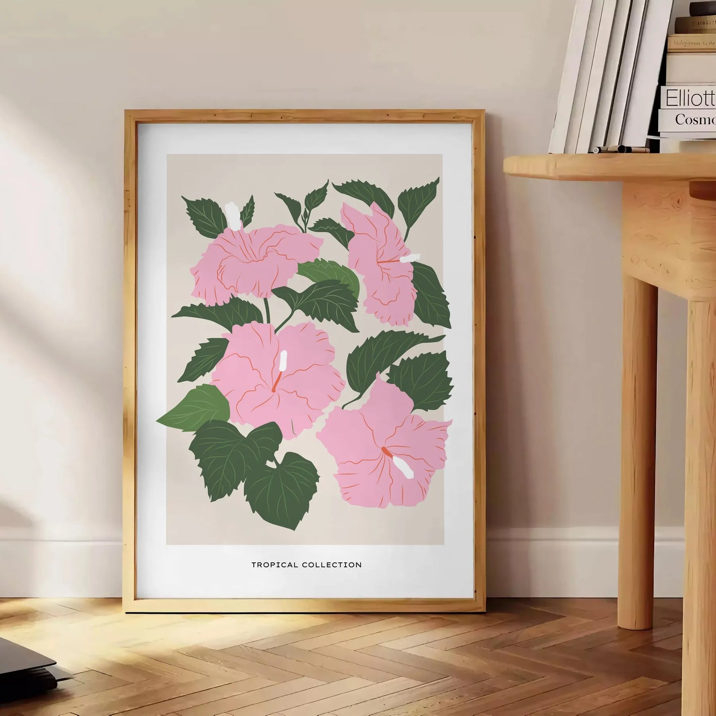 space stunning Botanical 13 poster orange gray colors exquisite print perfect wall art unique gift nature lovers standalone artwork